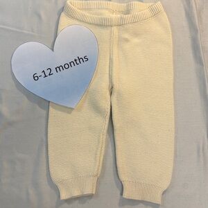 GAP - Baby/Kids Cream Knit Joggers/pull on pants
